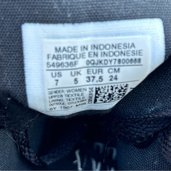 Converse Chuck Taylor All Stars EUC Women’s Size 7  Sparkle Fur High Top Sneaker - Picture 7 of 9